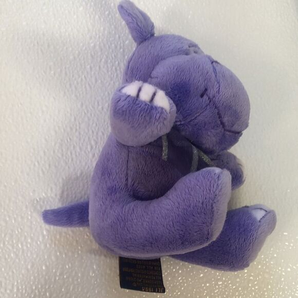 Balloons for you Soft plush Purple/Lavender Baby Hippo rattle Inside Sewn Eyes‎ - Picture 6 of 12